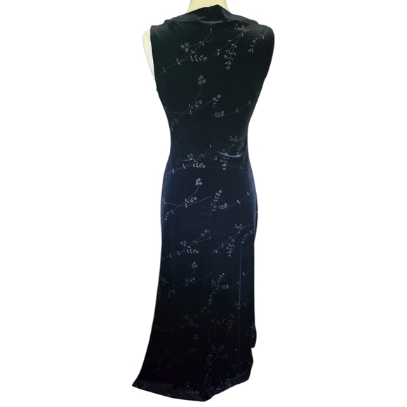 Vintage La Belle Black Velvet Dress - M - Picture 1 of 8
